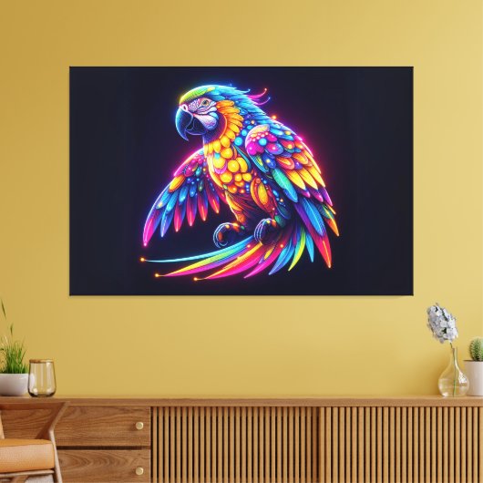 Farbenfroher Papagei Leinwanddruck (Insitu (Wohnzimmer))