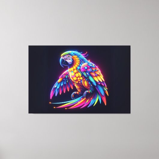 Farbenfroher Papagei Leinwanddruck (Vorderseite)