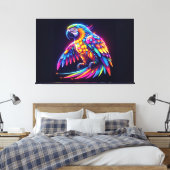 Farbenfroher Papagei Leinwanddruck (Insitu (Schlafzimmer))
