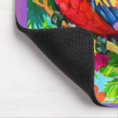 farbenfroher Papagei Mousepad (Ecke)