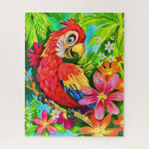 farbenfroher Papagei Puzzle