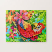 farbenfroher Papagei Puzzle (Horizontal)