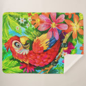 farbenfroher Papagei Sherpadecke (Vorderseite (Horizontal))
