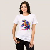 Farbenfroher Papagei Tri-Blend Shirt (Vorderseite voll)
