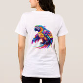 Farbenfroher Papagei Tri-Blend Shirt (Rückseite)