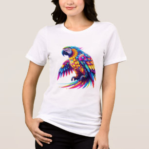 Farbenfroher Papagei Tri-Blend Shirt