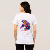 Farbenfroher Papagei Tri-Blend Shirt (Rückseite voll)