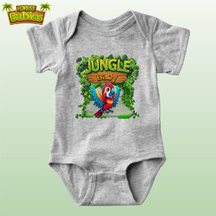 Farbenfroher Papagei, wild lebender Vogel, Whimsic Baby Strampler