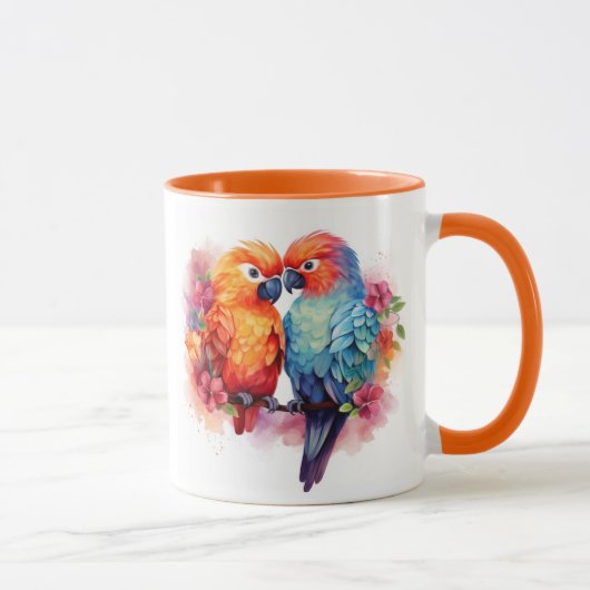 Farbenfroher Parrot Design Cup. Tasse (Rechts)