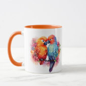 Farbenfroher Parrot Design Cup. Tasse (Links)
