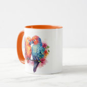 Farbenfroher Parrot Design Cup. Tasse (Vorderseite Links)