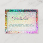 Farbenfroher Pastel Glitzer Beautician 2 Visitenka Visitenkarte (Rückseite)