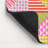 Farbenfroher Patchwork-Büroarbeitsplatz-Mauspad Mousepad (Ecke)