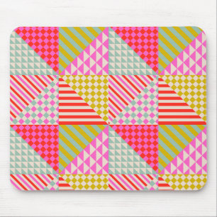 Farbenfroher Patchwork-Büroarbeitsplatz-Mauspad Mousepad