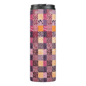 Farbenfroher Patchwork-Reisebecher Thermosbecher (Rückseite)