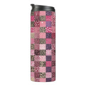 Farbenfroher Patchwork-Reisebecher Thermosbecher (Nach rechts gedreht)