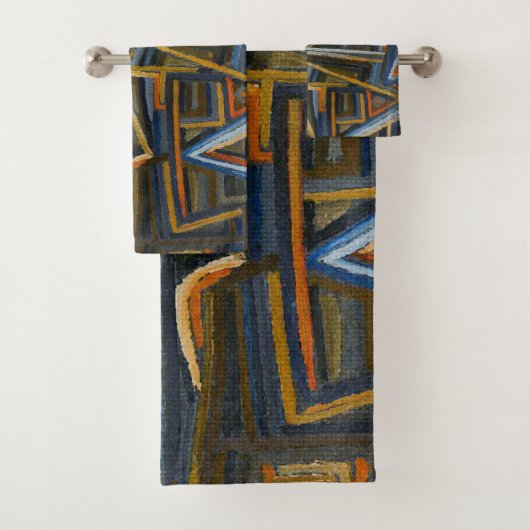 Farbenfroher Paul Klee Abstract Badhandtuch Set (Insitu)