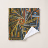 Farbenfroher Paul Klee Abstract Badhandtuch Set (Waschlappen)
