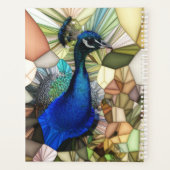 Farbenfroher Pfauenmosaikplaner Planer (Rückseite)