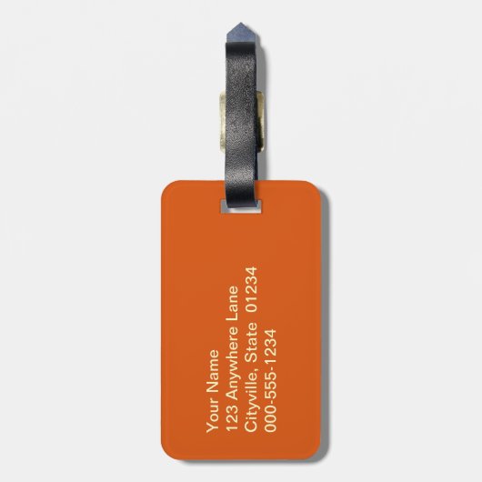 Farbenfroher Phönix fliegt vor einem frischen Hint Gepäckanhänger (Rückseite vertikal)