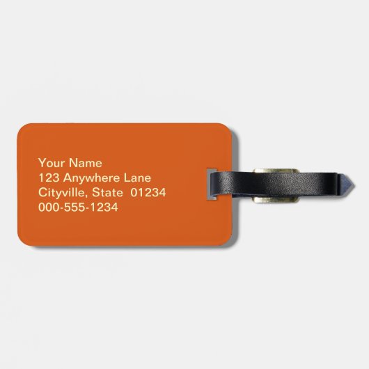 Farbenfroher Phönix fliegt vor einem frischen Hint Gepäckanhänger (Rückseite horizontal)