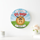 farbenfroher Pi Day Große Wanduhr (Zuhause)