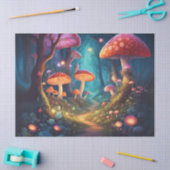 Farbenfroher Pilzwald Seidenpapier (Basteln)