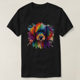 Farbenfroher Poodle Pop Art Dog Lover Pet Züchter T-Shirt