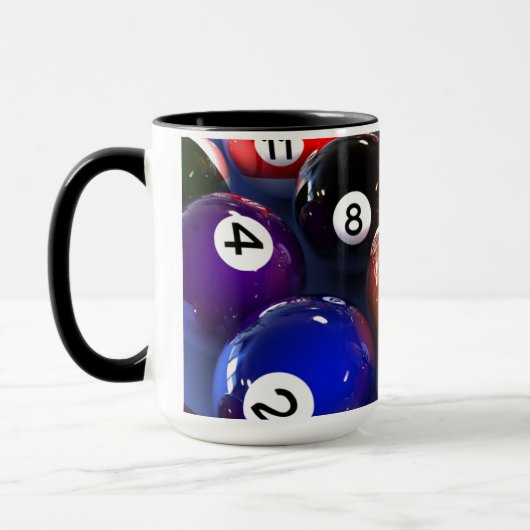Farbenfroher Pool Lover Billiard Balls Tasse (Links)