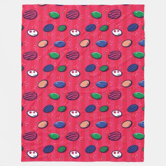 Farbenfroher Pop Art Ostereier Muster Fleecedecke (Vorderseite)