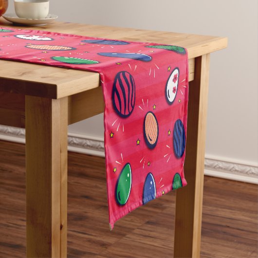 Farbenfroher Pop Art Ostereier Muster Kurzer Tischläufer (Beispiel)