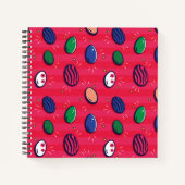 Farbenfroher Pop Art Ostereier Muster Notizblock (Vorderseite)
