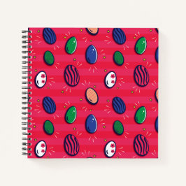 Farbenfroher Pop Art Ostereier Muster Notizblock