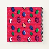 Farbenfroher Pop Art Ostereier Muster Notizblock (Rückseite)