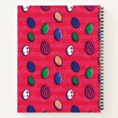 Farbenfroher Pop Art Ostereier Muster Notizblock (Rückseite)
