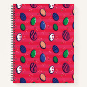Farbenfroher Pop Art Ostereier Muster Notizblock (Vorderseite)