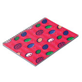 Farbenfroher Pop Art Ostereier Muster Notizblock (Linke Seite)