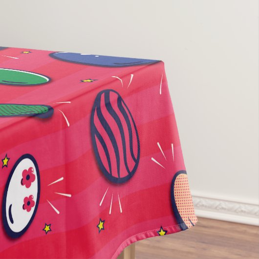 Farbenfroher Pop Art Ostereier Muster Tischdecke (Beispiel)