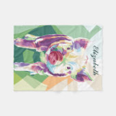 Farbenfroher Pop Art Pig Personalisiert Fleece Bla (Vorderseite (Horizontal))