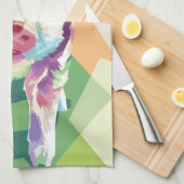 Farbenfroher Pop Art Pig Personalisierte Küche Han Geschirrtuch (Viertel Falte)