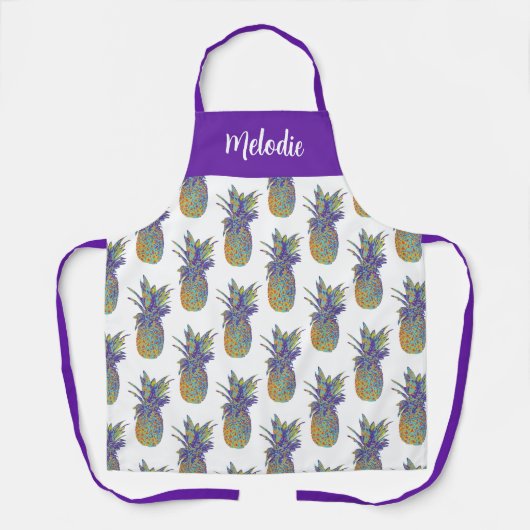 Farbenfroher Pop Art Pineapa Schürze (Vorderseite)