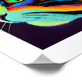 Farbenfroher Pop Fantastische Bergwelten Poster (Ecke)