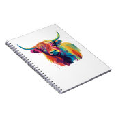 Farbenfroher Pop Hoch über der Kuh Klassischer T - Notizblock (Rechte Seite)