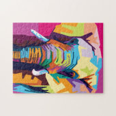 Farbenfroher Pop Kunst, Dichtung und Musik Puzzle (Horizontal)