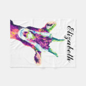 Farbenfroher Pop Kunst, Dichtung und Personalisier Fleecedecke (Vorderseite (Horizontal))