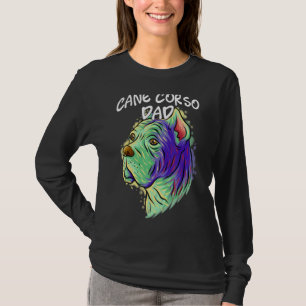 Farbenfroher Pop Portrait Cane Corso Dog Vater Vat T-Shirt