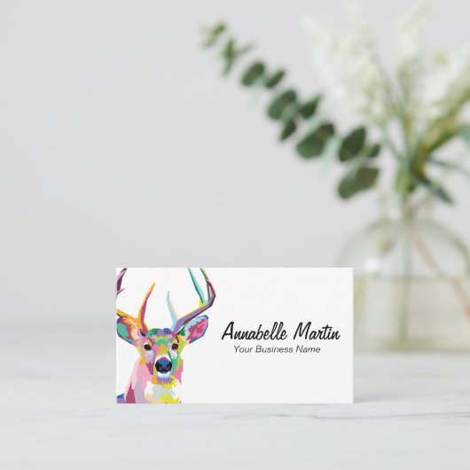 Farbenfroher Pop Visitenkarte (Stehend Vorderseite)