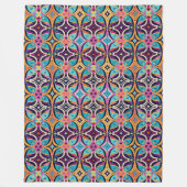 Farbenfroher psychedelischer Boheme-Stil Fleecedecke (Vorderseite)