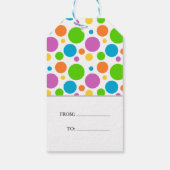 Farbenfroher Punkt zum Geburtstag glücklich Geschenkanhänger (Rückseite)