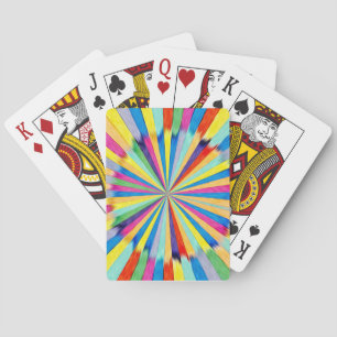 Farbenfroher radialer Ausbruch Spielkarten